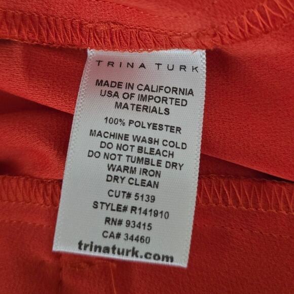 Trina Turk Orange Work Business Dress Pants Pockets Women's 6 - Picture 4 of 4